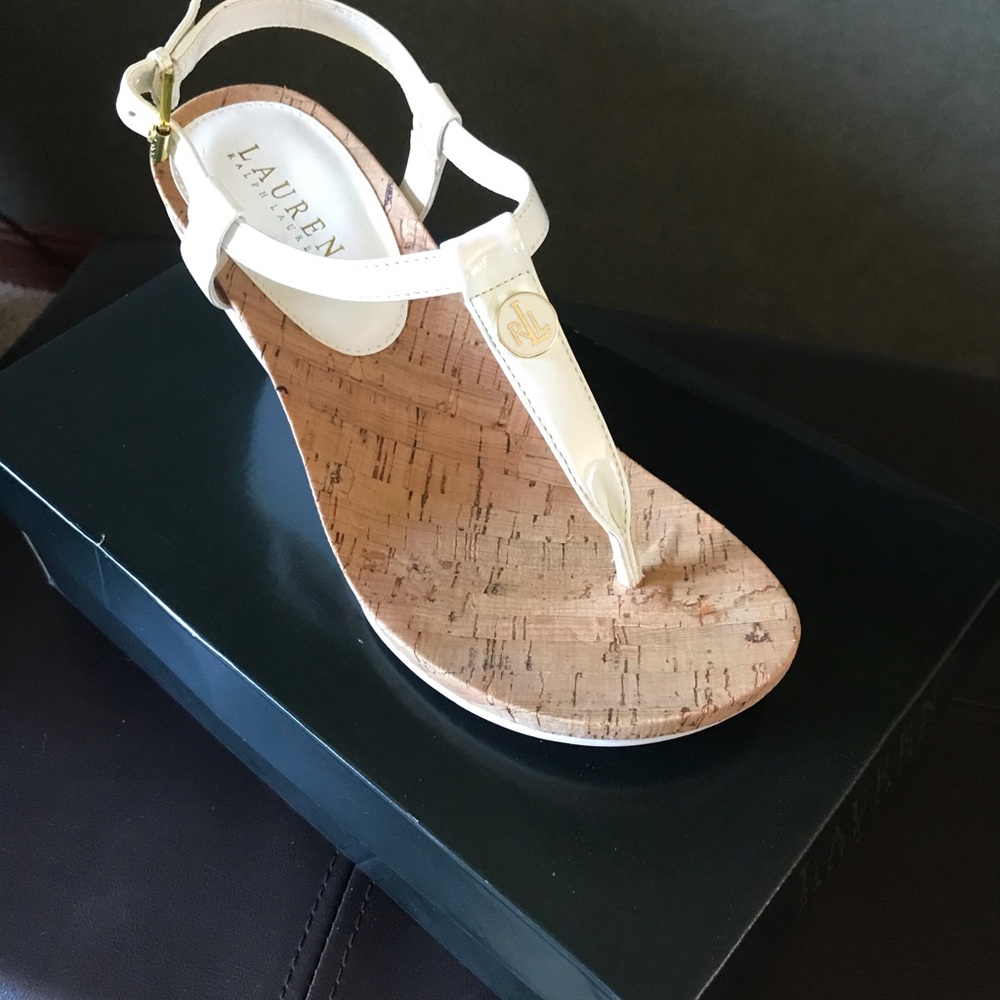 Ralph Lauren white sandals size 8